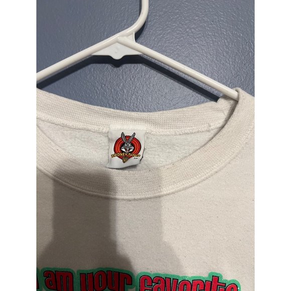 Vintage Looney Tunes Tweety‎ Bird Glitter Christmas Sweatshirt Women's Size Med - Picture 3 of 8